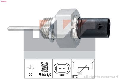Czujnik, temperatura powietrza dolotowego KW 494 051