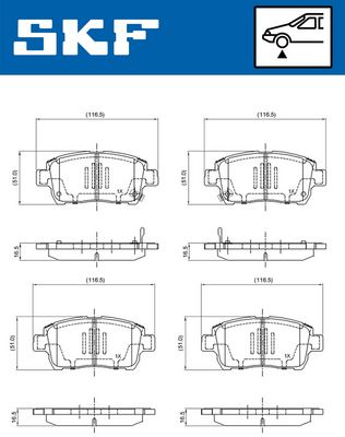 SET PLACUTE FRANA FRANA DISC SKF VKBP80382A 1