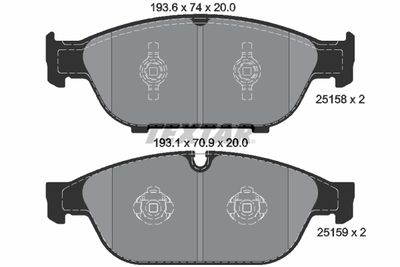 Комплект тормозных колодок, дисковый тормоз 2515802