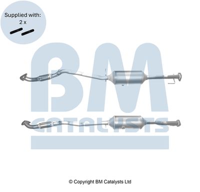 Filtr sadzy / filtr cząstek stałych, układ wydechowy BM CATALYSTS 95509192