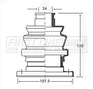 Bellow, drive shaft FIRST LINE FCB2311