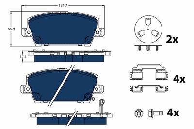 Brake Pad Set, disc brake GDB3407BTE