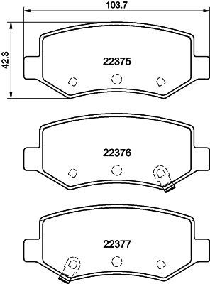 Комплект тормозных колодок, дисковый тормоз TEXTAR 2237501 для BYD F5