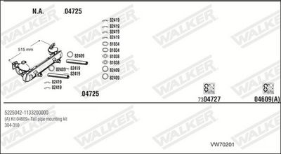 SISTEM DE ESAPAMENT WALKER VW70201