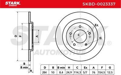 спирачен диск STARK SKBD-0023337