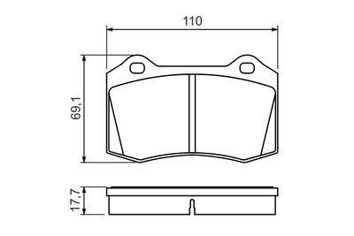 Brake Pad Set, disc brake 0 986 494 486