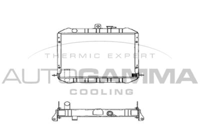 Радиатор, охлаждение двигателя AUTOGAMMA 101022 для TOYOTA HIACE