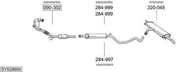 SISTEM DE ESAPAMENT BOSAL SYS28694