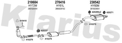 Układ wydechowy KLARIUS 450031E