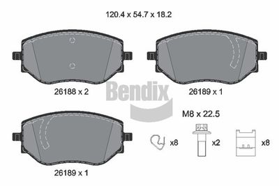 BENDIX Braking BPD2420 Тормозные колодки и сигнализаторы для RENAULT CLIO V (B7_) 1.0 TCe 100 (B7MT)