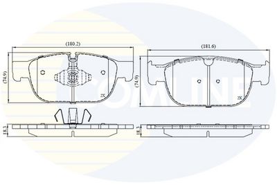Sada brzdových destiček, kotoučová brzda COMLINE CBP02399
