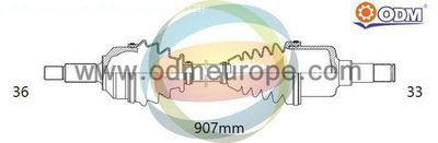 Приводной вал Multiparts 18-216610 для SKODA SCALA