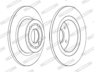 BREMSSCHEIBE FERODO DDF874C 2