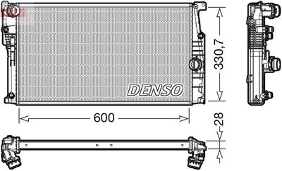 Радиатор, охлаждение двигателя DENSO DRM05120 для BMW 4