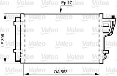 VALEO 814351 Радиатор кондиционера  для HYUNDAI i30 (Хендай И30)