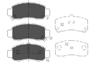 Комплект тормозных колодок, дисковый тормоз KAVO PARTS KBP-2033 для HONDA INSIGHT
