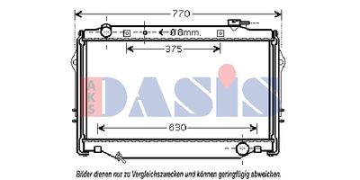 Радиатор, охлаждение двигателя AKS DASIS 210168N для TOYOTA LAND CRUISER