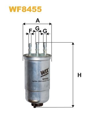 WIX FILTERS WF8455 Топливный фильтр  для DACIA LOGAN (Дача Логан)