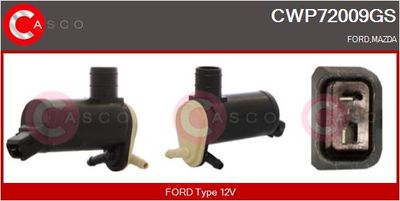 Vodní čerpadlo ostřikovače, čistění skel CASCO CWP72009GS