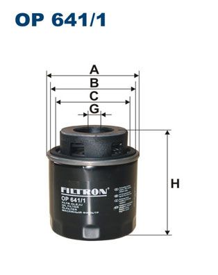 Масляный фильтр FILTRON OP 641/1 для VW SCIROCCO