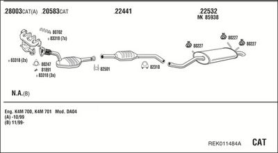 SISTEM DE ESAPAMENT WALKER REK011484A
