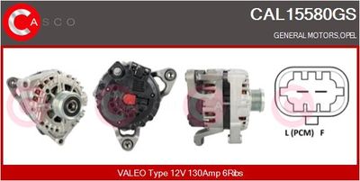 CASCO CAL15580GS Генератор для OPEL MOKKA / MOKKA X (J13)