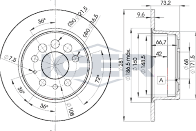 спирачен диск ICER 78BD5782-1