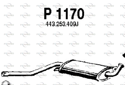 Střední tlumič výfuku FENNO P1170