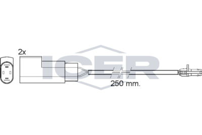 ICER 610412 E C Датчик износа тормозных колодок  для FORD TRANSIT (Форд Трансит)