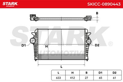 интеркулер (охладител за въздуха на турбината) STARK SKICC-0890443