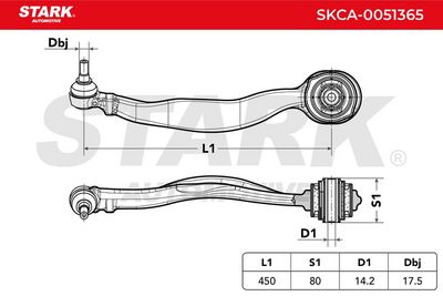 носач, окачване на колелата STARK SKCA-0051365