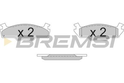 Комплект тормозных колодок, дисковый тормоз BREMSI BP2162 для VW SANTANA
