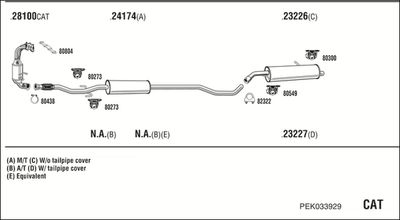 Układ wydechowy WALKER PEK033929
