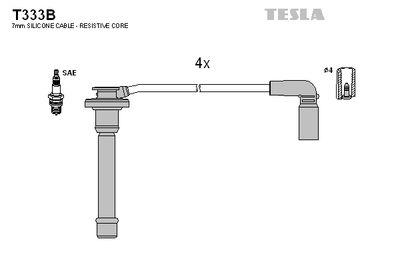 Комплект проводов зажигания TESLA T333B для LIFAN 320
