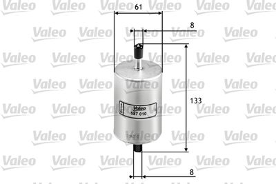 Топливный фильтр VALEO 587010 для HYUNDAI SANTA FE