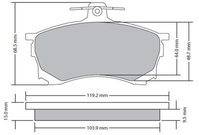 Комплект тормозных колодок, дисковый тормоз FREMAX FBP-1685 для MITSUBISHI CARISMA