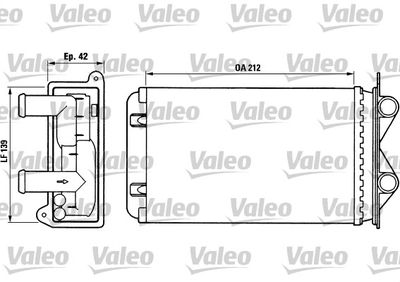 VALEO 812013 Радіатор пічки для VW (Фольксваген_)
