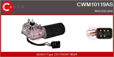 Двигатель стеклоочистителя CASCO CWM10119AS для MERCEDES-BENZ 190
