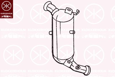 Filtr sadzy / filtr cząstek stałych, układ wydechowy KLOKKERHOLM 097-132