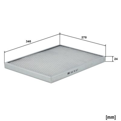 Filtru aer habitaclu / polen MANN-FILTER CUD 34 017