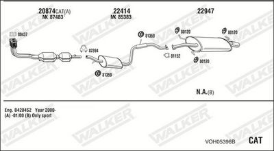 Изпускателна система WALKER VOH05396B