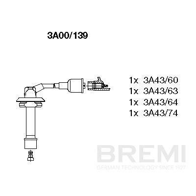 BREMI Комплект проводов зажигания
