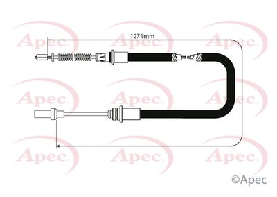 Cable Pull, parking brake APEC CAB1543