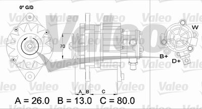 Генератор VALEO 436723 для BEDFORD BLITZ