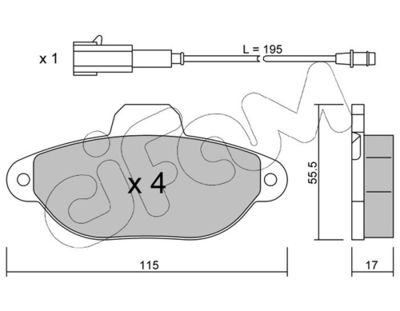 Комплект тормозных колодок, дисковый тормоз 822-159-2