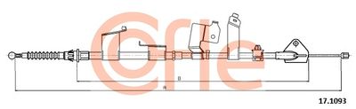Тросик, cтояночный тормоз COFLE 92.17.1093 для TOYOTA AURIS