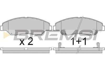 Комплект тормозных колодок, дисковый тормоз BREMSI BP2911 для KIA RETONA
