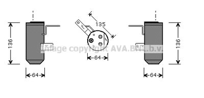 PRASCO AUD160 Осушитель кондиционера  для ROVER 45 (Ровер 45)