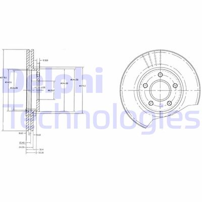 Bromsskiva DELPHI BG3826