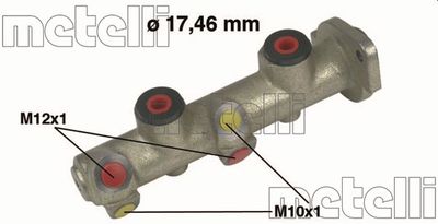 Главный тормозной цилиндр METELLI 05-0143 для PEUGEOT 205